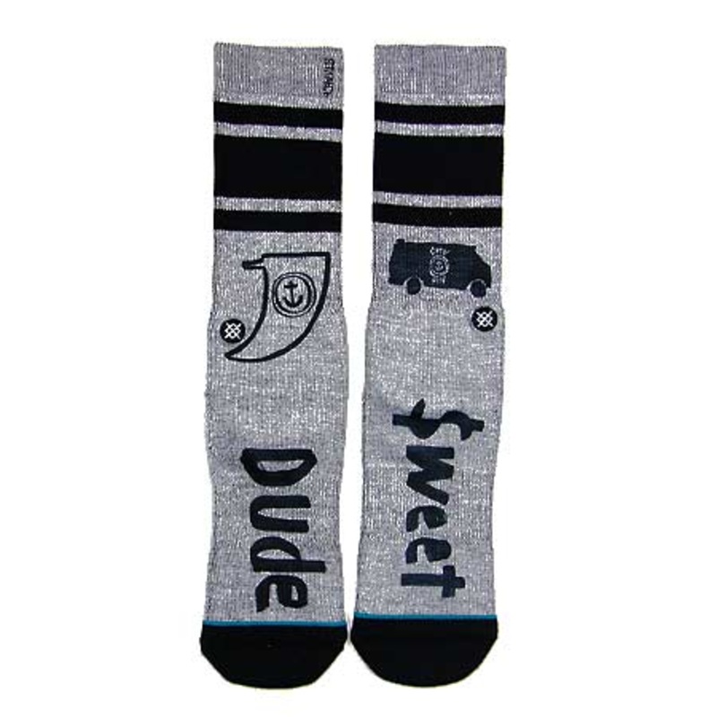 Stance Dude Sweet Crew Socks Gray Large
