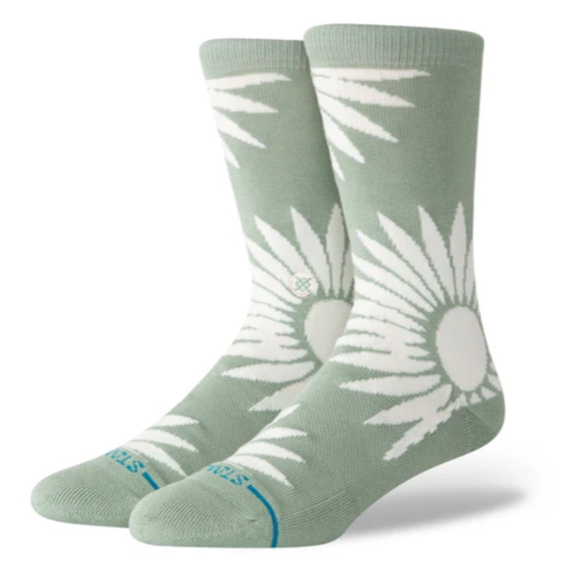 Stance Radial Burst Crew Socks Medium Sea Green