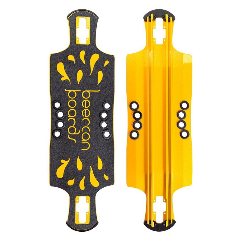 Beercan Yellow 35″ Oat Soda Drop Through Longboard Deck Deck