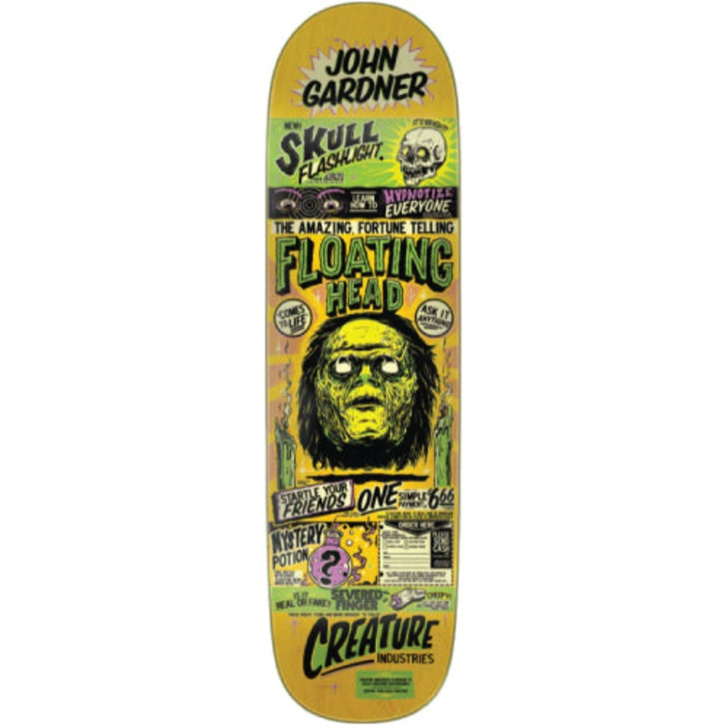 Creature John Gardner Floating Head Skateboard Deck 8.59″ 8.59″