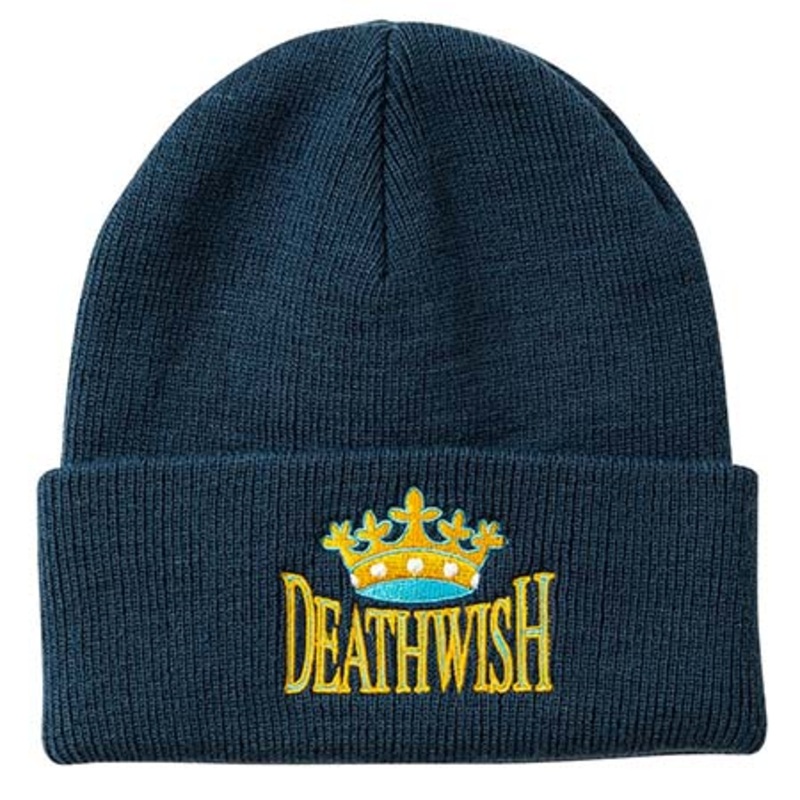 Deathwish Crown Beanie Navy One size fits all