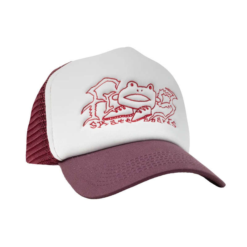 Frog Big Shoes Trucker Hat (Maroon) OS