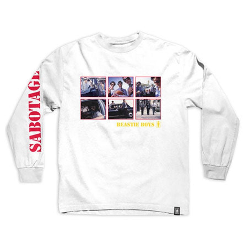 Girl Girl X Beastie Boys Sabotage Photo Long Sleeve T Shirt White Extra Large