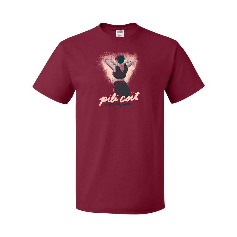Pili Cot “Love Everywhere” T-shirt Small Cardinal