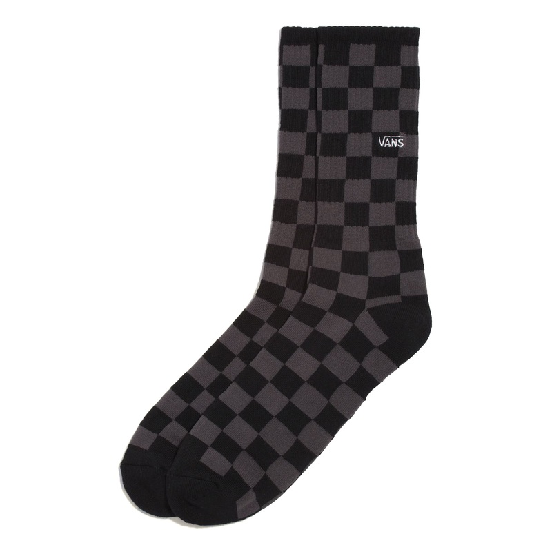 Classic Check Crew Socks (Black/Charcoal)