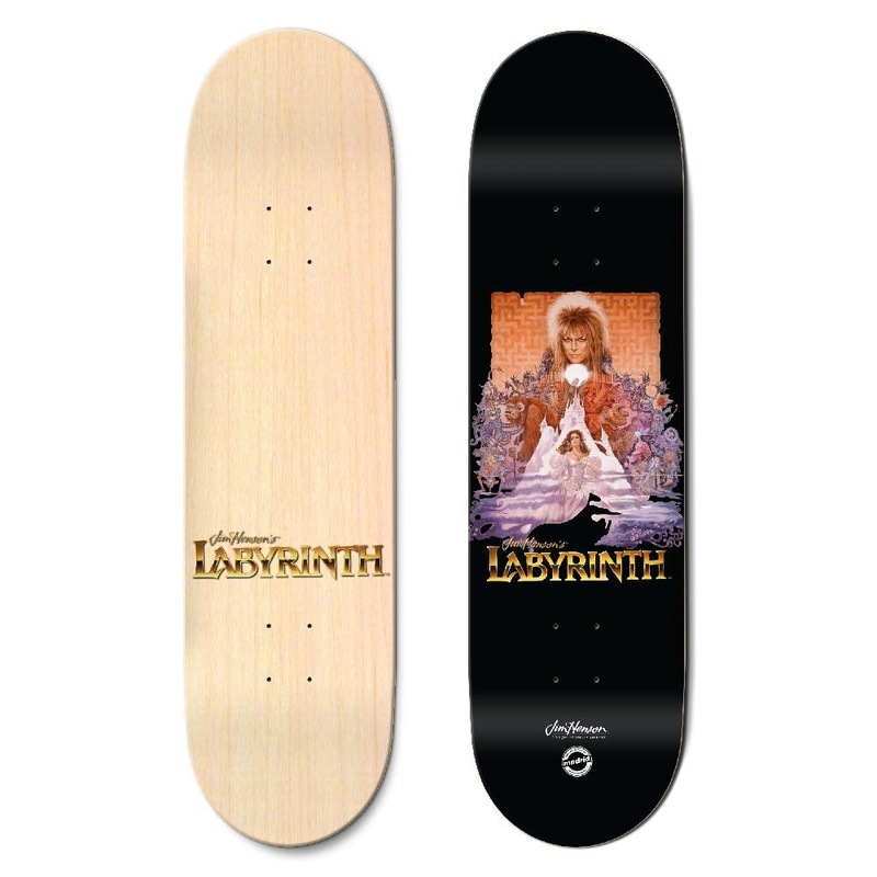 Madrid Sci-fi Labyrinth Movie David Bowie Poster Skateboard Deck Only 8″