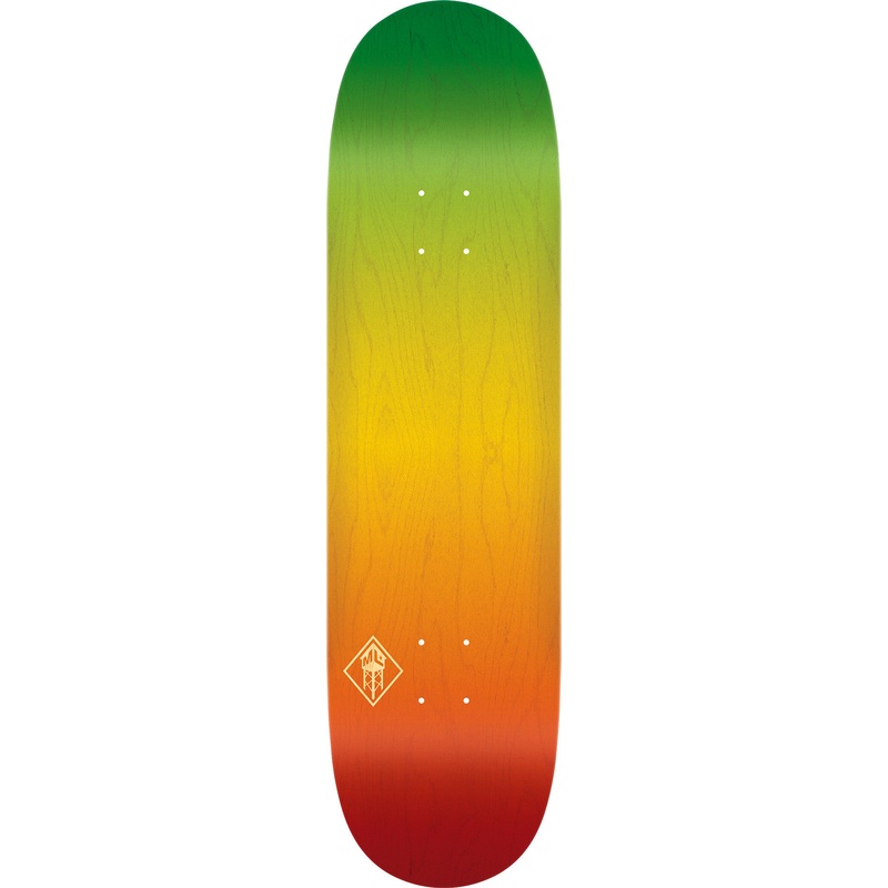Mini Logo Watchtower Fade Skateboard Deck Rasta – Shape 244 K20 – 8.5 x 32.08