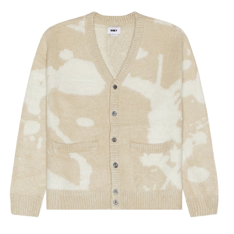 OBEY LUKA SPLATTER CARDIGAN S