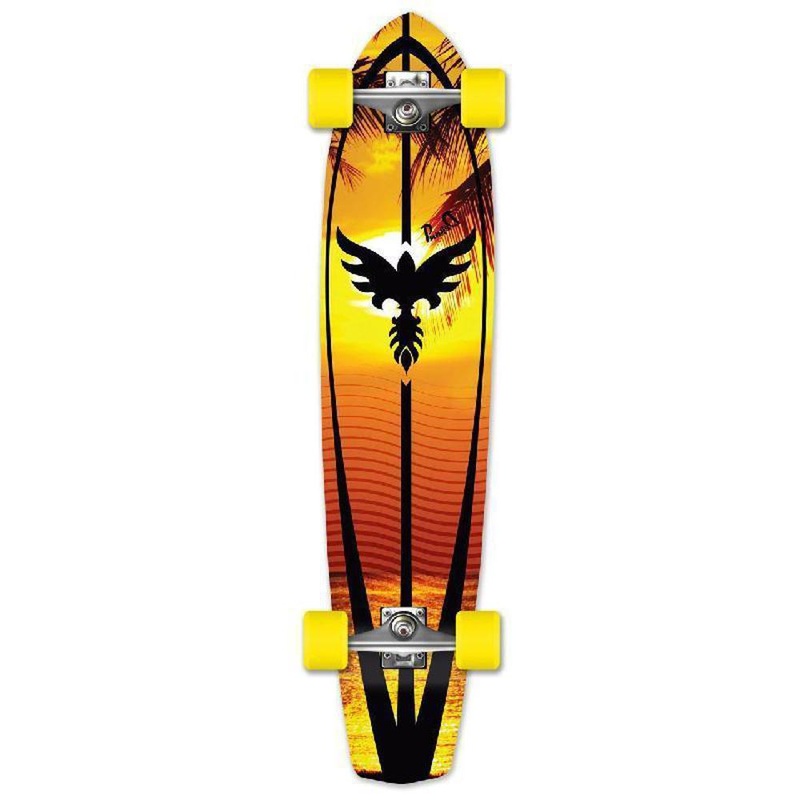 Punked Sunset Slimkick Longboard Complete
