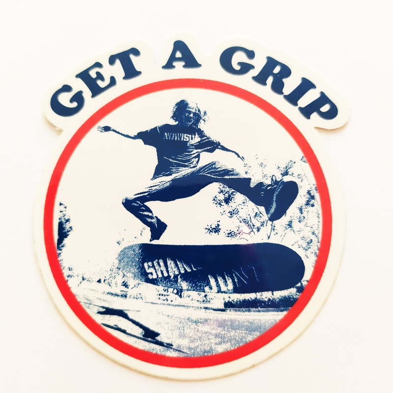 Shake Junt – “Get A Grip” Skateboard Sticker