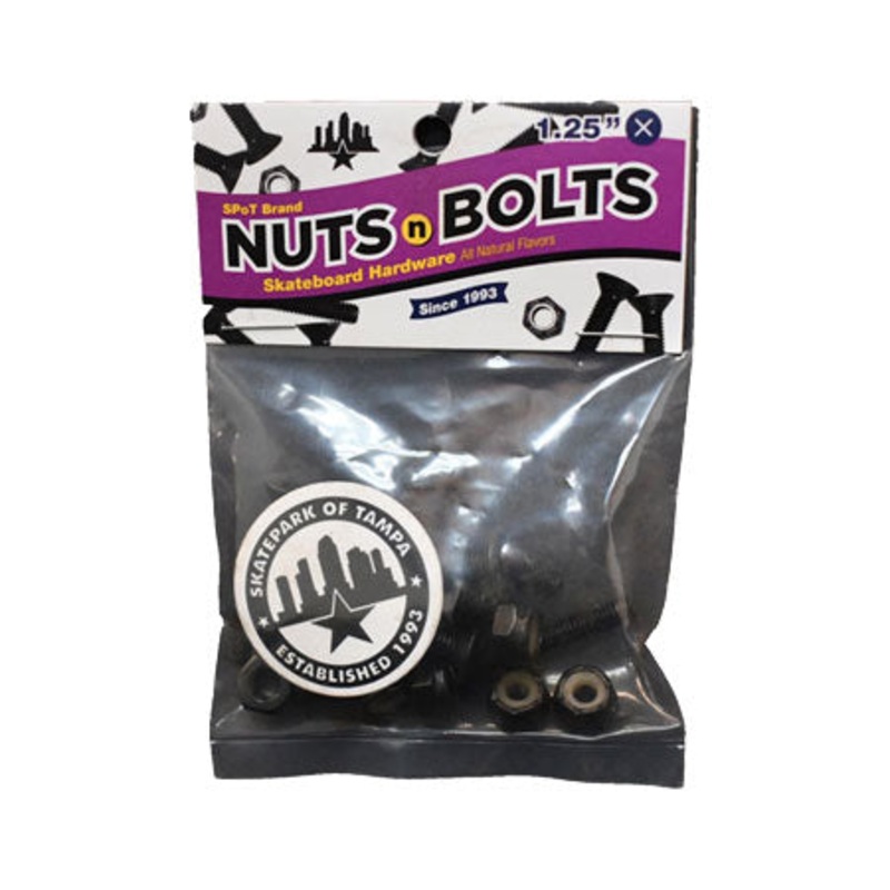 Skatepark of Tampa Nuts N’ Bolts 1.25″ Phillips Hardware Black 1.25″