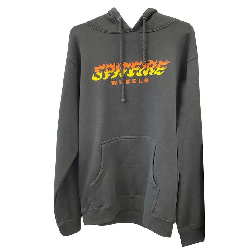 Spitfire Flame Logo Pullover Hoodie Small Black