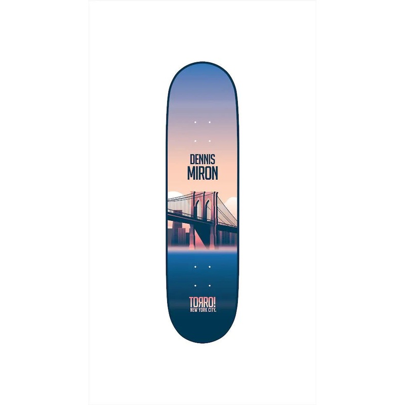 TORRO! NYC Landmark Collection – Dennis Miron – Brooklyn Bridge Pro Model Skateboard Deck 7.75″