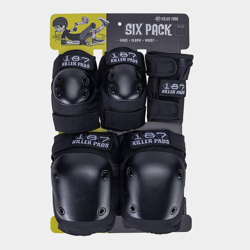 187 Killer Pads Adult Six Pack Set – Black Adult XS