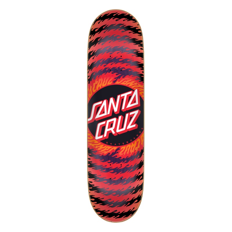 8.5in Flame Ringed Dot Santa Cruz Birch Skateboard Deck No Color 8.5in x 32.2in