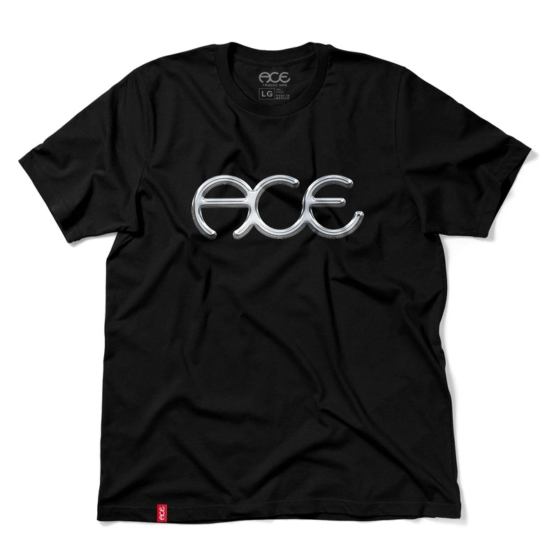 Ace Trucks Chrome T Shirt Black Small
