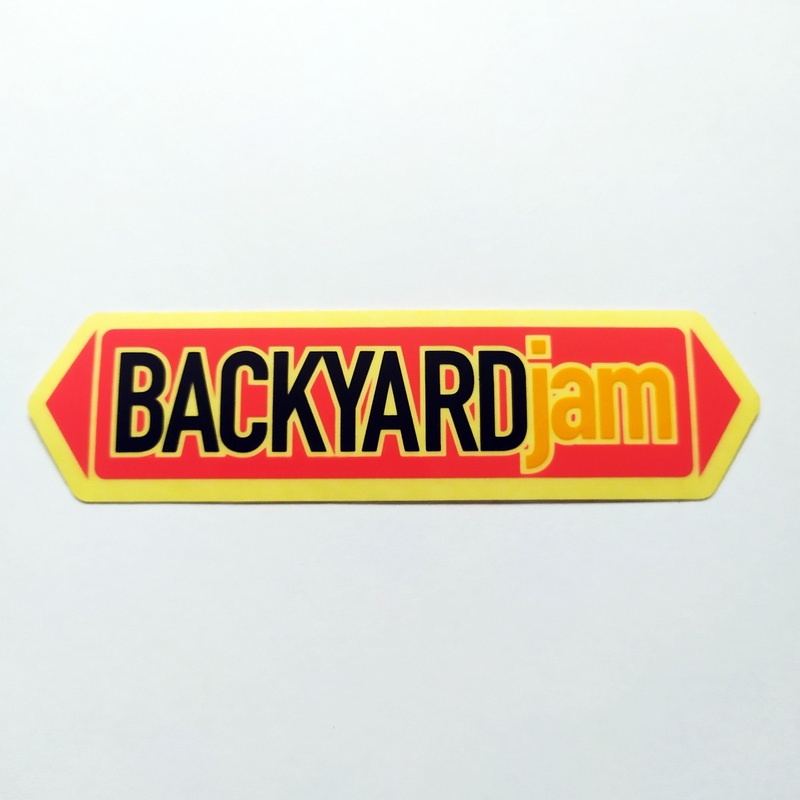 Backyard Jam BMX Sticker / Decal – 13.5cm acrossapprox.