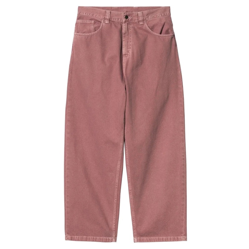 Carhartt WIP Brandon Pant Dusky Pink Stone Dyed Clark Twill XS