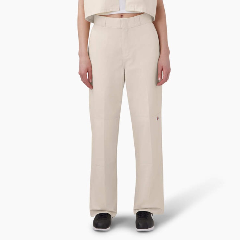 Dickies Women’s Loose fit Double Fit Double Knee Work Pant – Stone Whitecap Gray 25 Stone Whitecap Gray