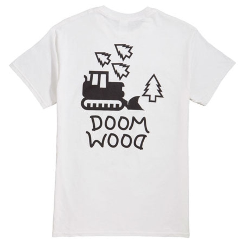 Doom Sayers Doom Wood T Shirt White Medium