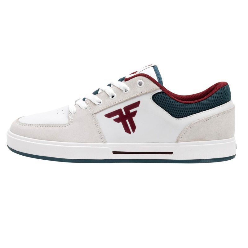FALLEN PATRIOT CUPSOLE SKATEBOARD SHOES White/Teal/Burgundy 8.5 M / 10 W