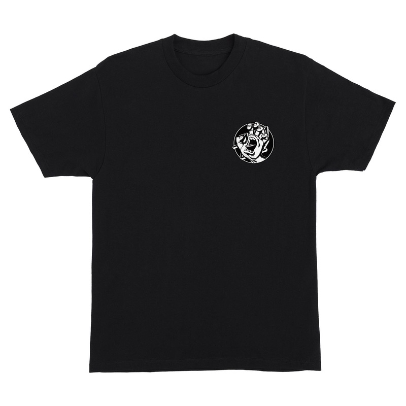 Hand Dot Mens Santa Cruz T-Shirt Black S