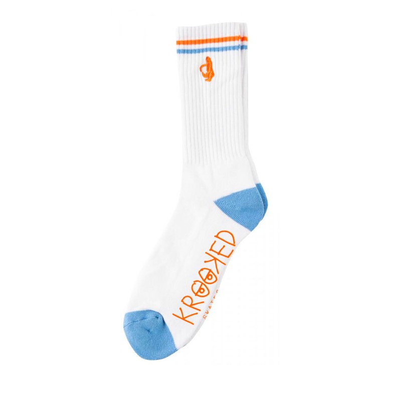 Krooked Socks Shmoo – White/Blue/Orange