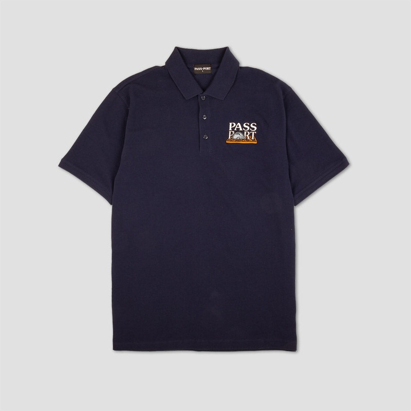 PassPort Circle Saw Embroidery Polo Navy Medium