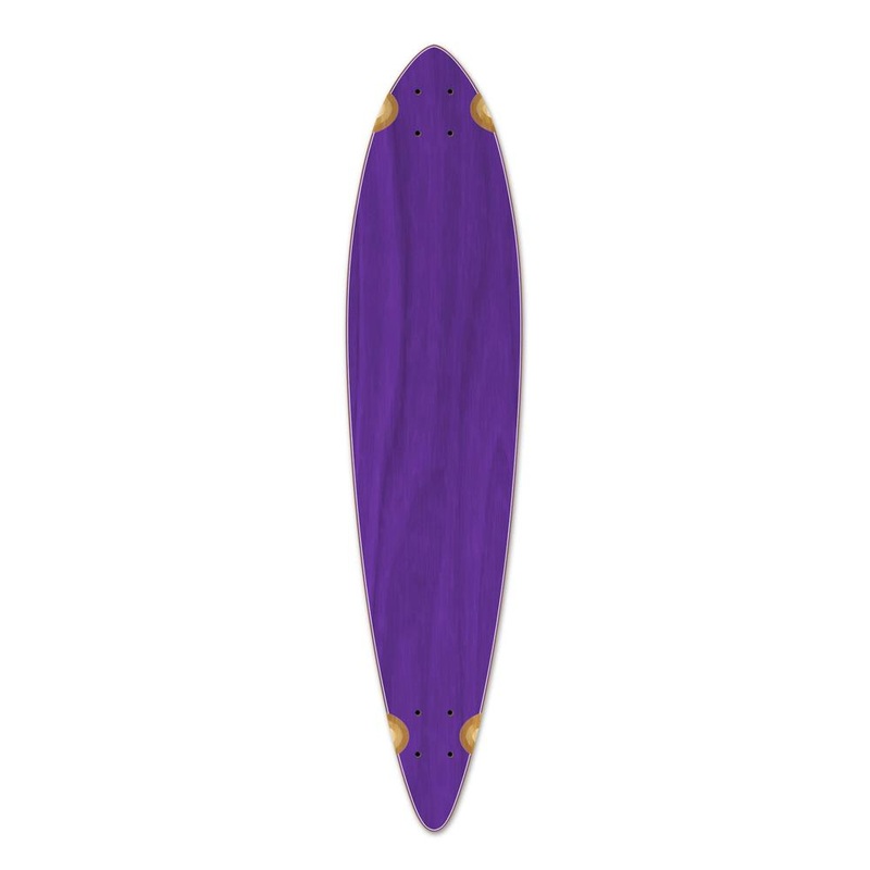 Punked Pintail Blank Longboard Deck – Stained Purple Deck