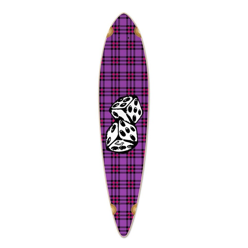 Punked Pintail Dice Longboard Deck Deck