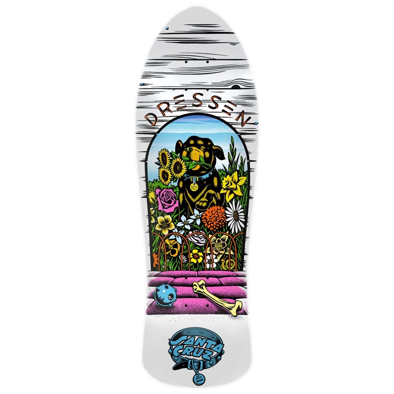 SANTA CRUZ DRESSEN PUP REISSUE SKATEBOARD DECK