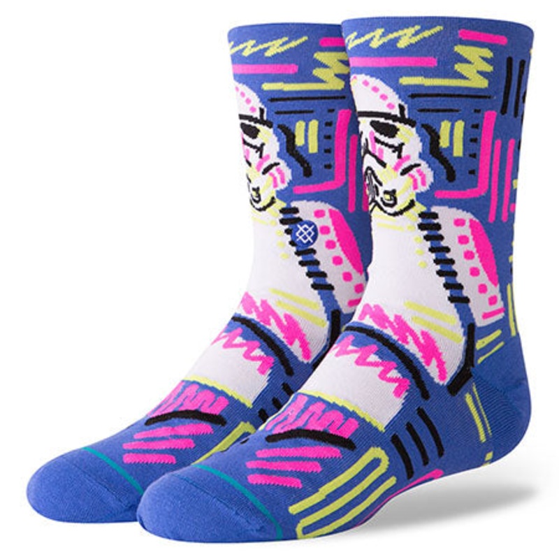 Stance Disturb Boys Socks Blue Large