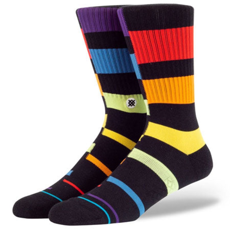 Stance Rainbow Stripe Socks Black Large