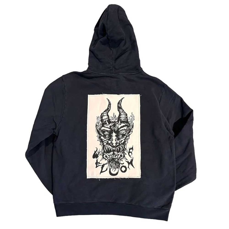 Welcome Light and Easy Patch Pullover Hoodie – Black Medium Black