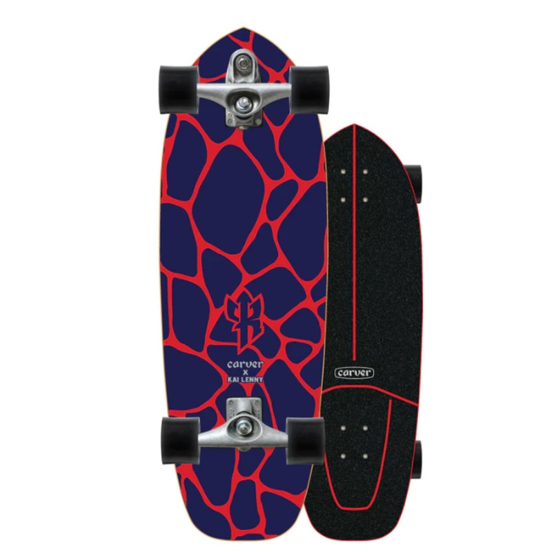 Carver C7 Raw 31″ Kai Lenny Lava Surf Skate 2022 Complete 10 in 10 in