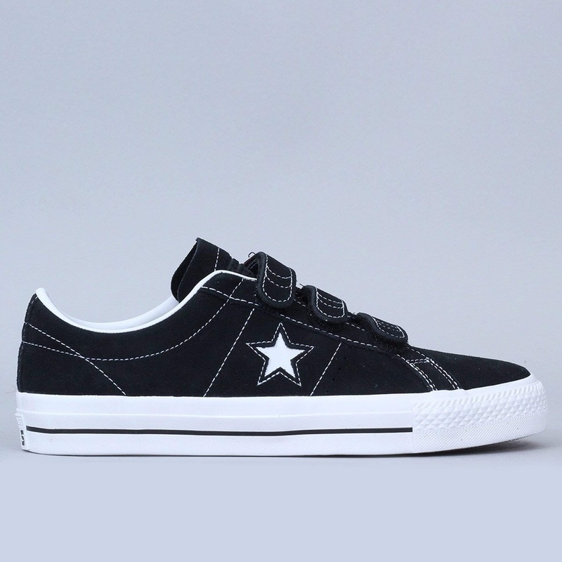 Converse One Star Pro V3 OX Shoes Black / Pomegranate Red / White UK7