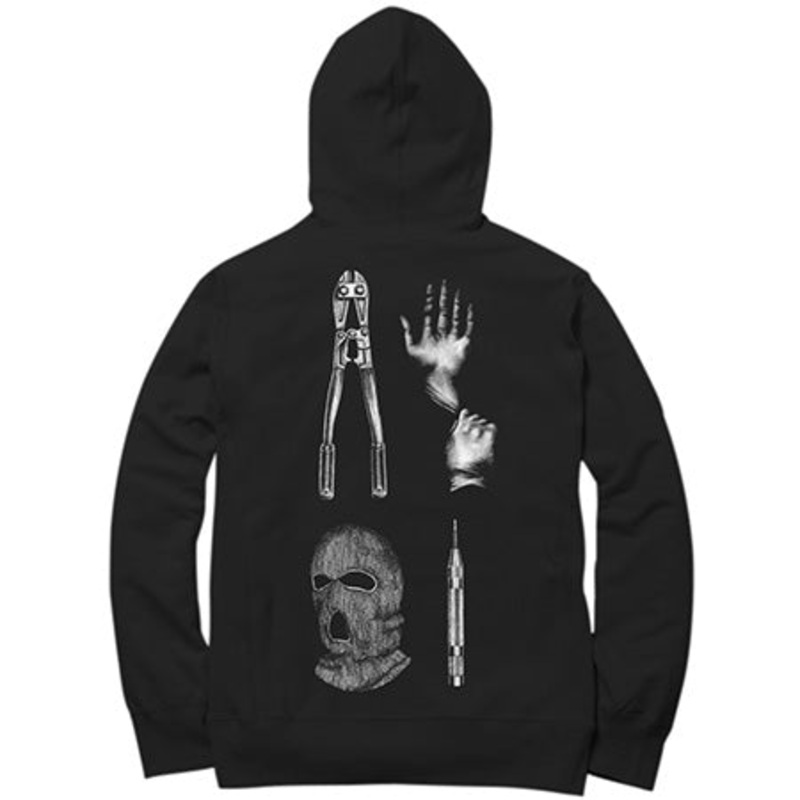 Deathwish Breaking And Entering Pullover Hooded Sweatshirt Black Large