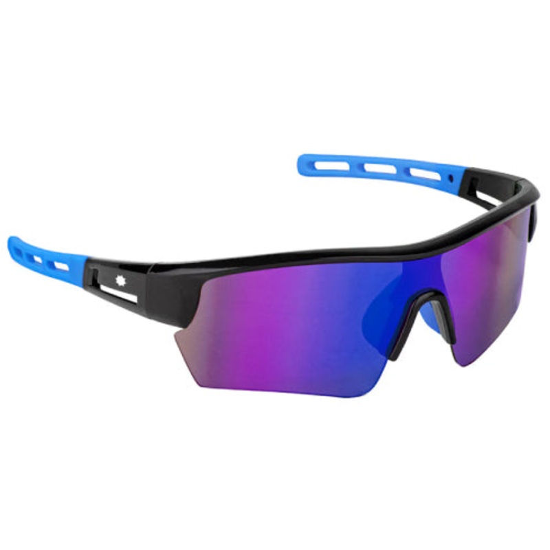 Glassy Waco Polarized Sunglasses Black/Blue/Blue Mirror