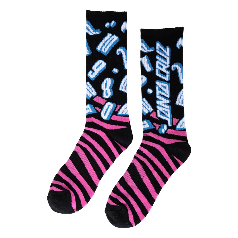 Grabke All Around Mens Santa Cruz Socks Black 9-11 1 Pair