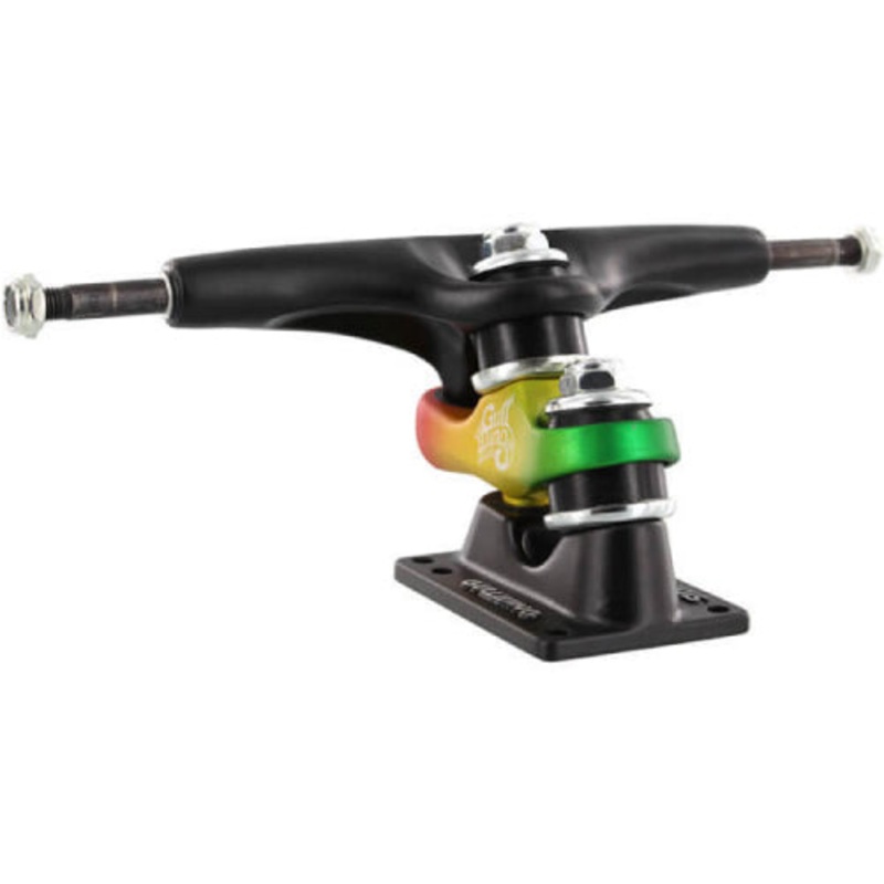 Gullwing Sidewinder II Trucks 9″ (Set of 2) – Black/Rasta 9.0″