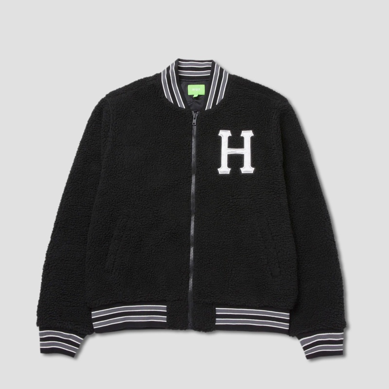 HUF Sherpa Varsity Jacket Black Small