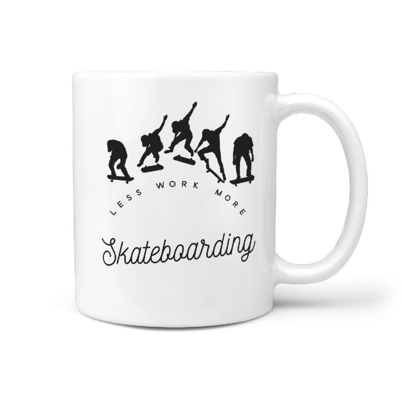 Less Work More Skateboarding – Coffee Mug Gift Idea for Skater