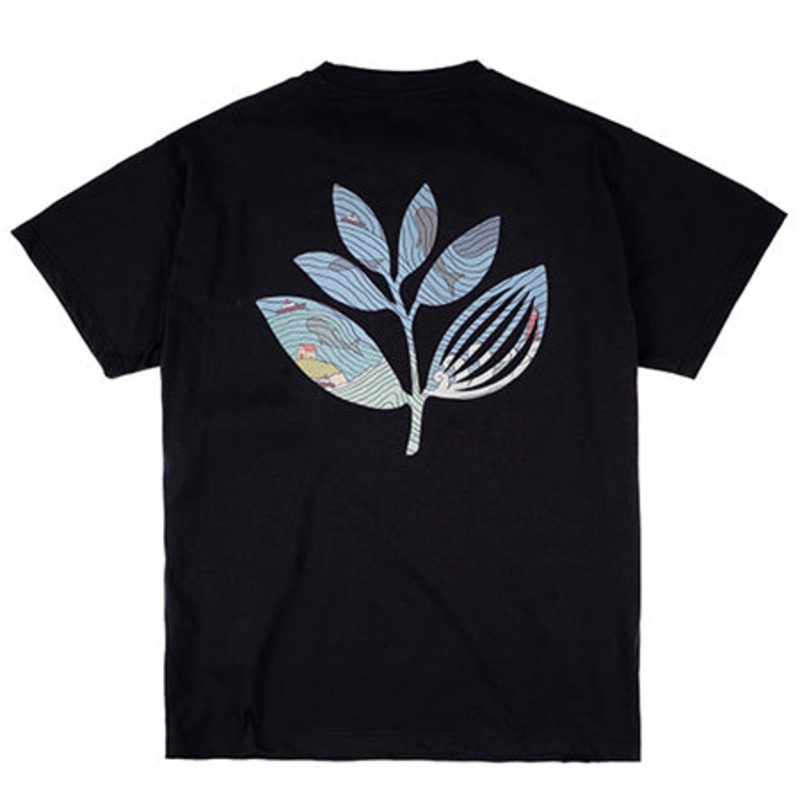 Magenta Sea Plant T Shirt Black Small