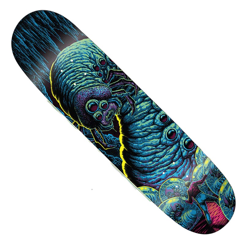 Strangelove Worm Deck Multicolor 8.25 x 32 WB:14.25