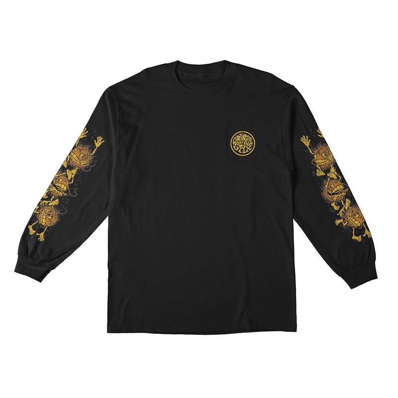 Anti-Hero Grimple Stix Grimplesleeve Long Sleeve Pocket T Shirt Black Medium