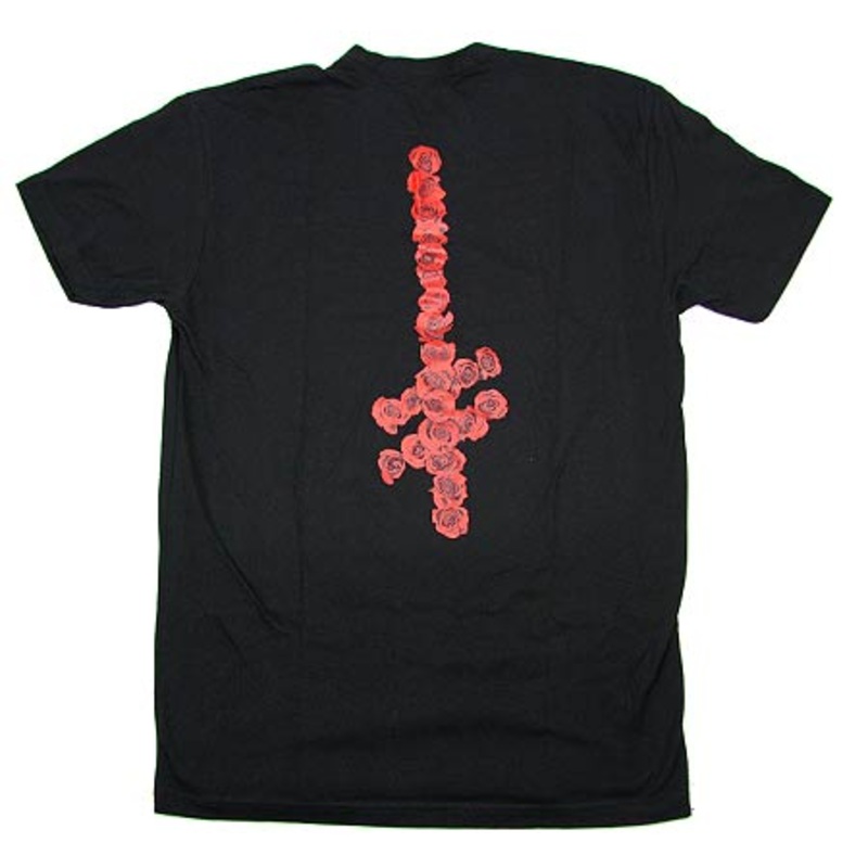 Deathwish Gang Logo Roses T Shirt Black Large