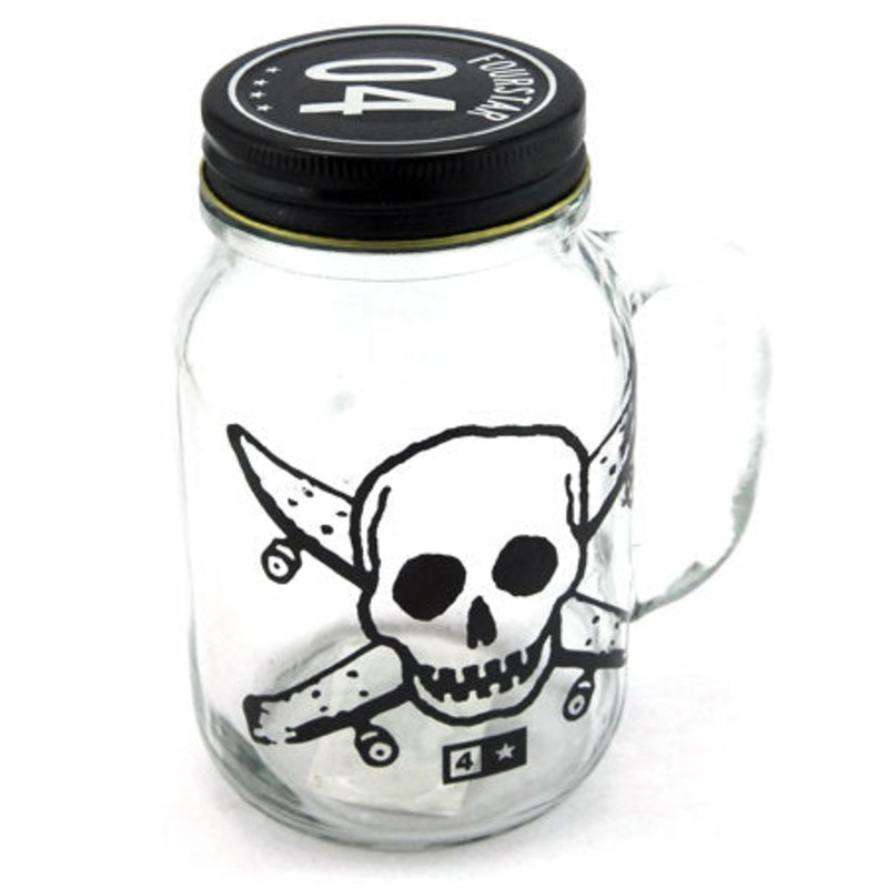 Fourstar Pirate Mason Jar Mug Clear N/A