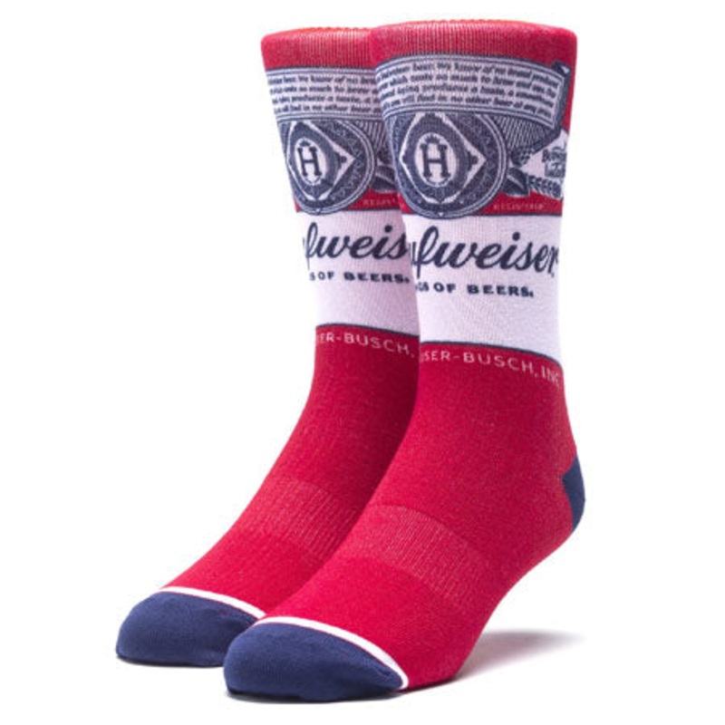 HUF This Buds for You Crew Socks Red One size fits all