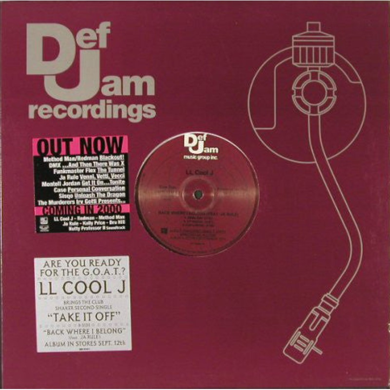 LL Cool J  Take It Off / Back Where I Belong feat. Ja Rule Vinyl LP Record