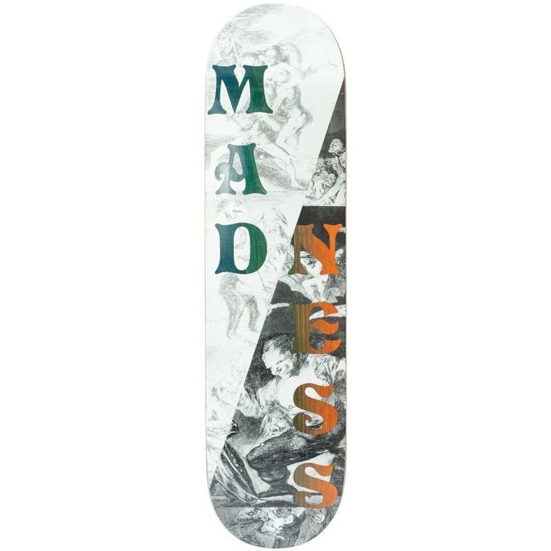 Madness Split Overlap R7 Black/White 8.0 Skateboard Deck 8.0